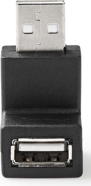 Image du produit Nedis Adaptateur USB-A | USB 2.0 | USB-A mâle | USB-A femelle | 480 Mbps | Rond | Nickelé | PVC | (USB-A, 2 cm)