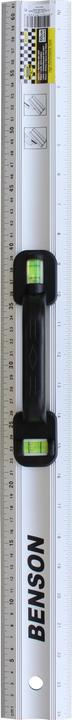 Benson Lineal 60 cm Alu + Wasserwaage mit Griff (60 cm)