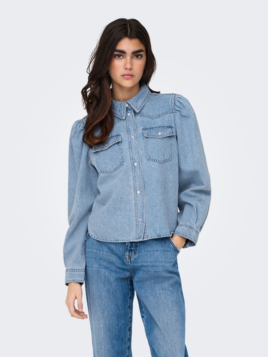 Immagine prodotto Only Camicia loose fit colletto maniche a sbuffo camicia denim (XS)