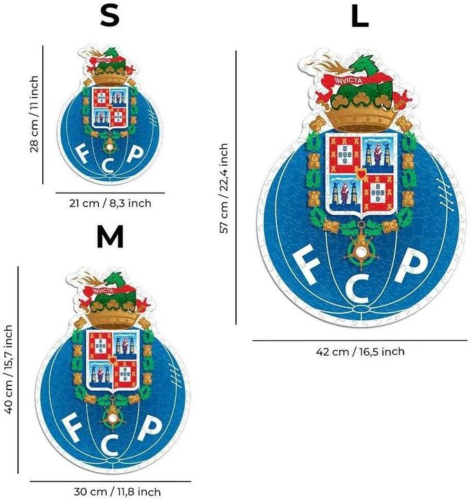 Produktbild Iconic FC Porto - Logo - Holz Puzzle Grösse M (270 Teile) (270 Teile)