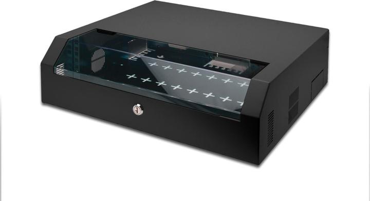 Produktbild Digitus Wandschrank 48,3cm 19Zoll Slim Line 5HE Einbaumoeglichkeit 2HE vertikal 3HE horizontal sc... (5 HE, 19 Zoll Rack)