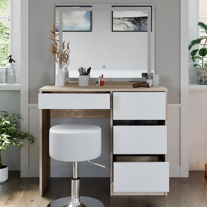Actual product image Vicco Sherry with stool and lighting (90 x 75 x 40 cm)