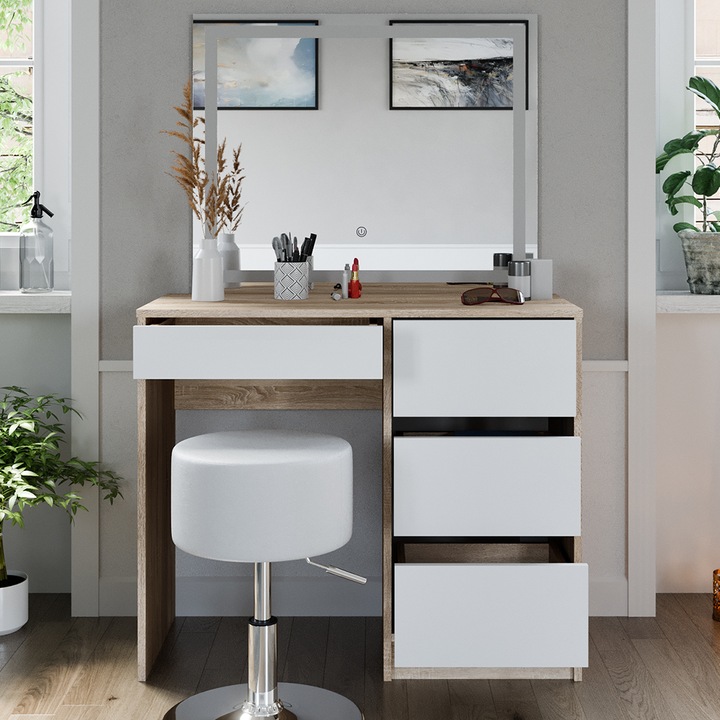 Produktbild Vicco Sherry mit Hocker und Beleuchtung (90 x 75 x 40 cm)