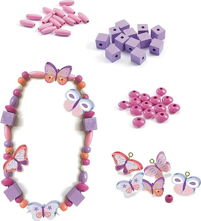 Actual product image Djeco Wooden beads butterfly