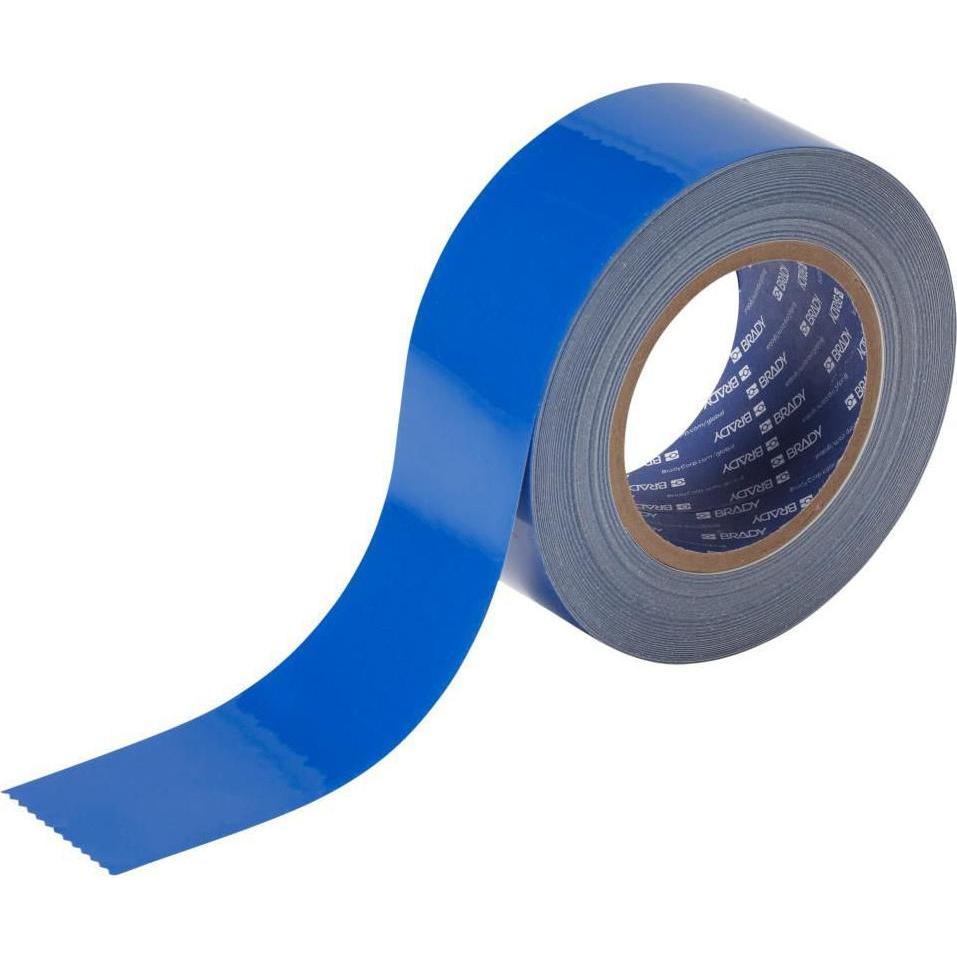 Brady, Etiketten, B-505, ToughStripe COLD, Bodenmarkierbänder, Polyester, Blau, 50.80 mm x 30.48 m