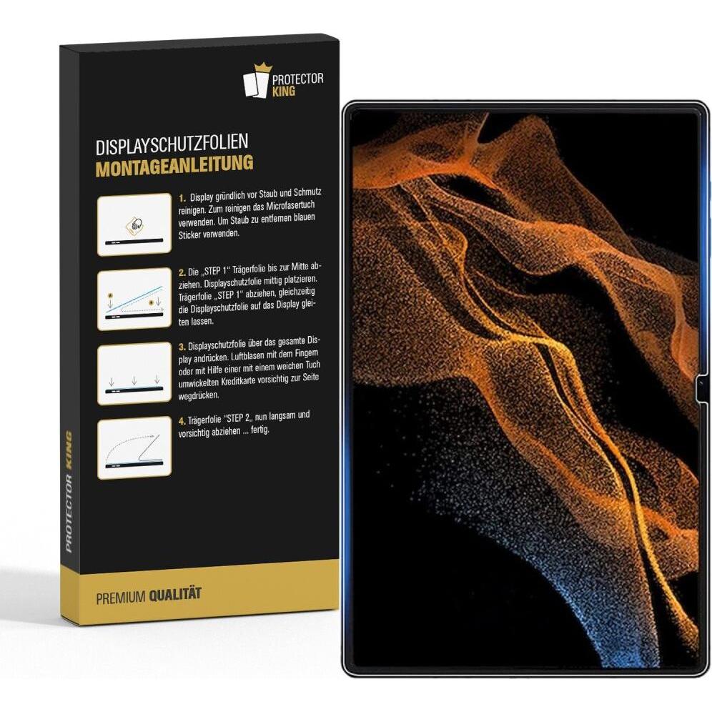 Thumbnail - Protectorking 3x 9H Panzerglas flexibel HD Klar (3 Stück, Galaxy Tab S8 Ultra), Tablet Schutzfolie