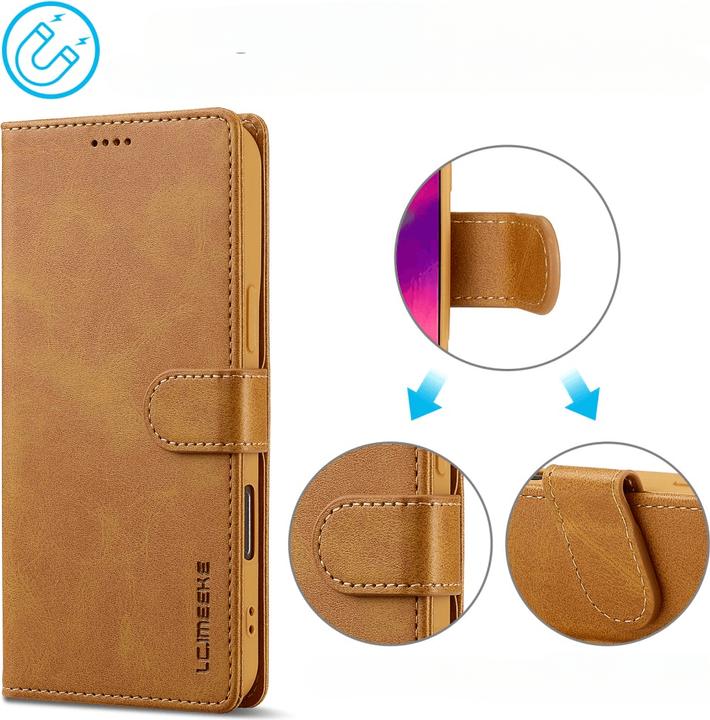 Produktbild Cover-Discount iPhone 16 - LC.IMEEKE Leder Etui Hülle (Apple iPhone 16)