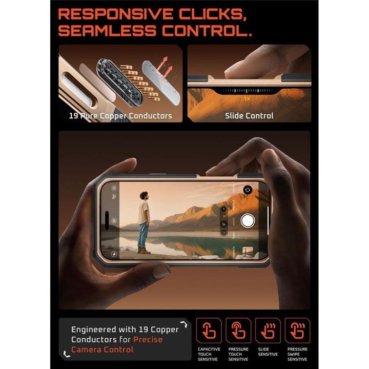 Produktbild Supcase UB Grip Pro Mag MagSafe Case für iPhone 17 Pro - Gold (Apple iPhone 17 Pro)