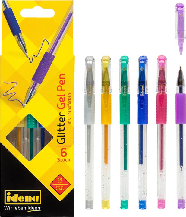 Produktbild Idena Glitter Gel Pen 6er (Mehrfarbig, 6x)