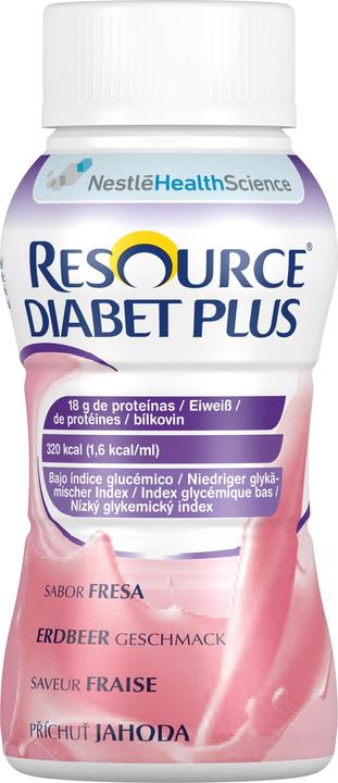 Produktbild Resource Diabet plus Erdbeere (Erdbeere, 4x)