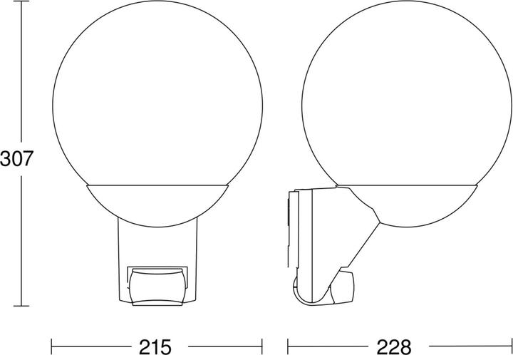 Actual product image Steinel Exterior wall light with movement (E27, IP44)