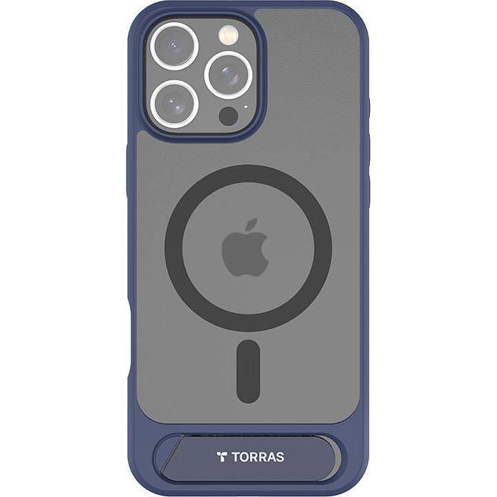 Torras Pstand Series Case for iPhone 16 Pro (Blue) (Apple iPhone 16 Pro), Smartphone Hülle, Blau