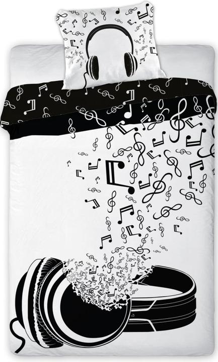 Faro Jugendbettwäsche MUSIC Set 140x200cm + Kopfkissen 70x90cm