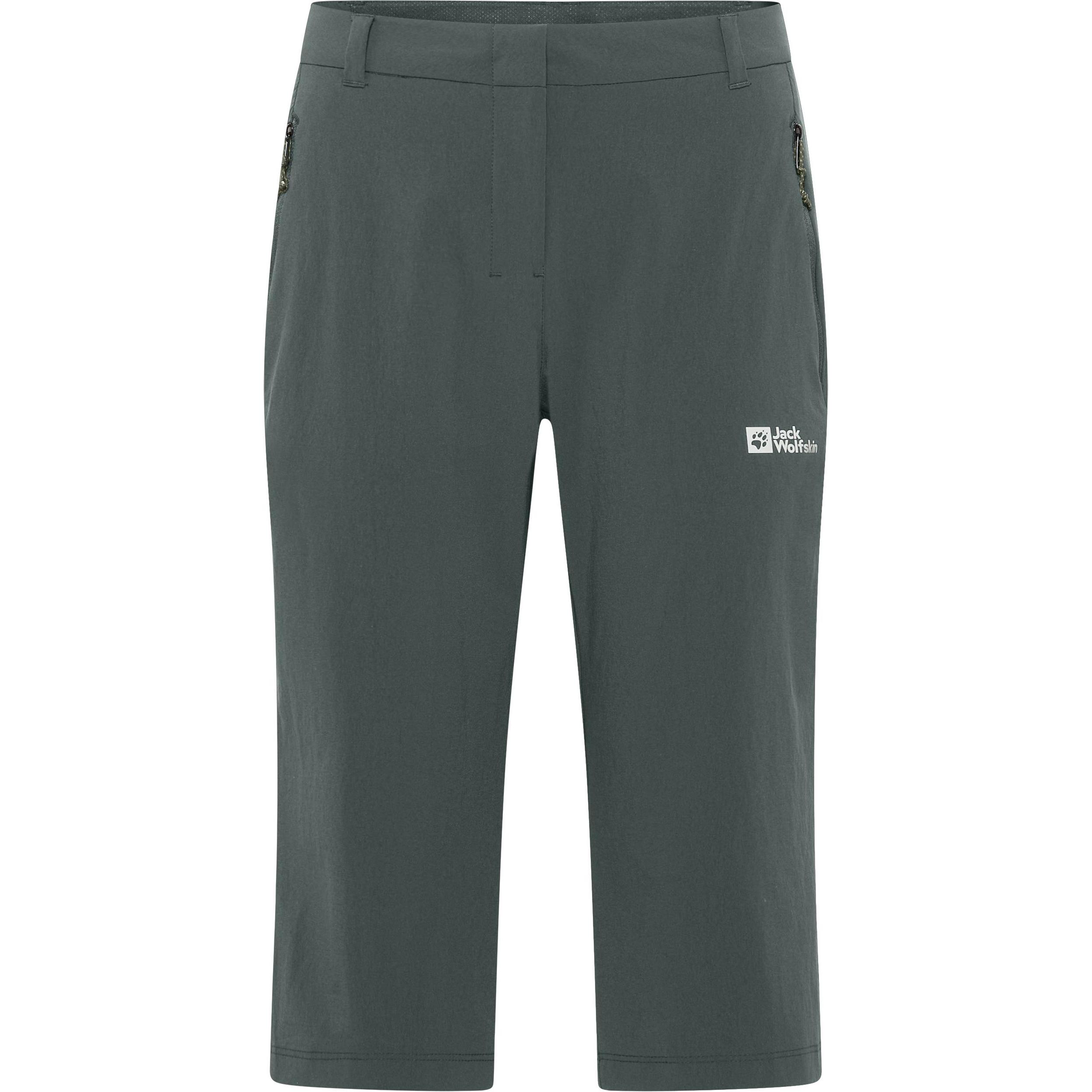 Jack Wolfskin, Damen, Outdoorhose, Hikeout 3/4 Pants W (46), Grün, 46