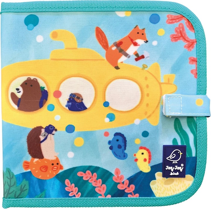 Actual product image Jaq Jaq Bird Chalk colouring book with 4 chalks submarine