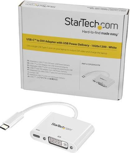 Immagine prodotto StarTech Da USB-C A Dvi Con Pd USB (USB-C, DVI, 6 cm)