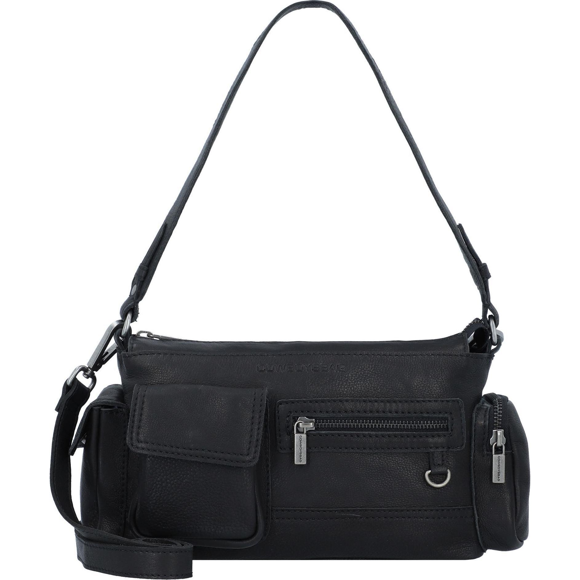 Cowboysbag, Handtasche, Susanville Schultertasche Leder 25 cm, Schwarz