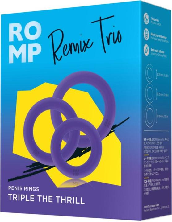 Productafbeelding Romp Remix Trio siliconen penisringen set (2.50 cm)