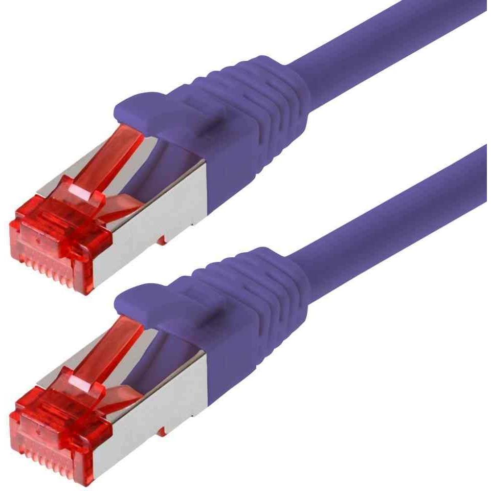 Helos Patchkabel S/FTP (PIMF) CAT 6 lila 1,0m (S/FTP, CAT6, 1 m), Netzwerkkabel