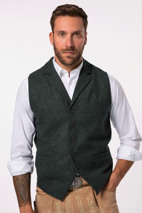 Produktbild JP1880 JP 1880 Tweed-Weste FLEXNAMIC®, Revers, Strickrücken (3XL)