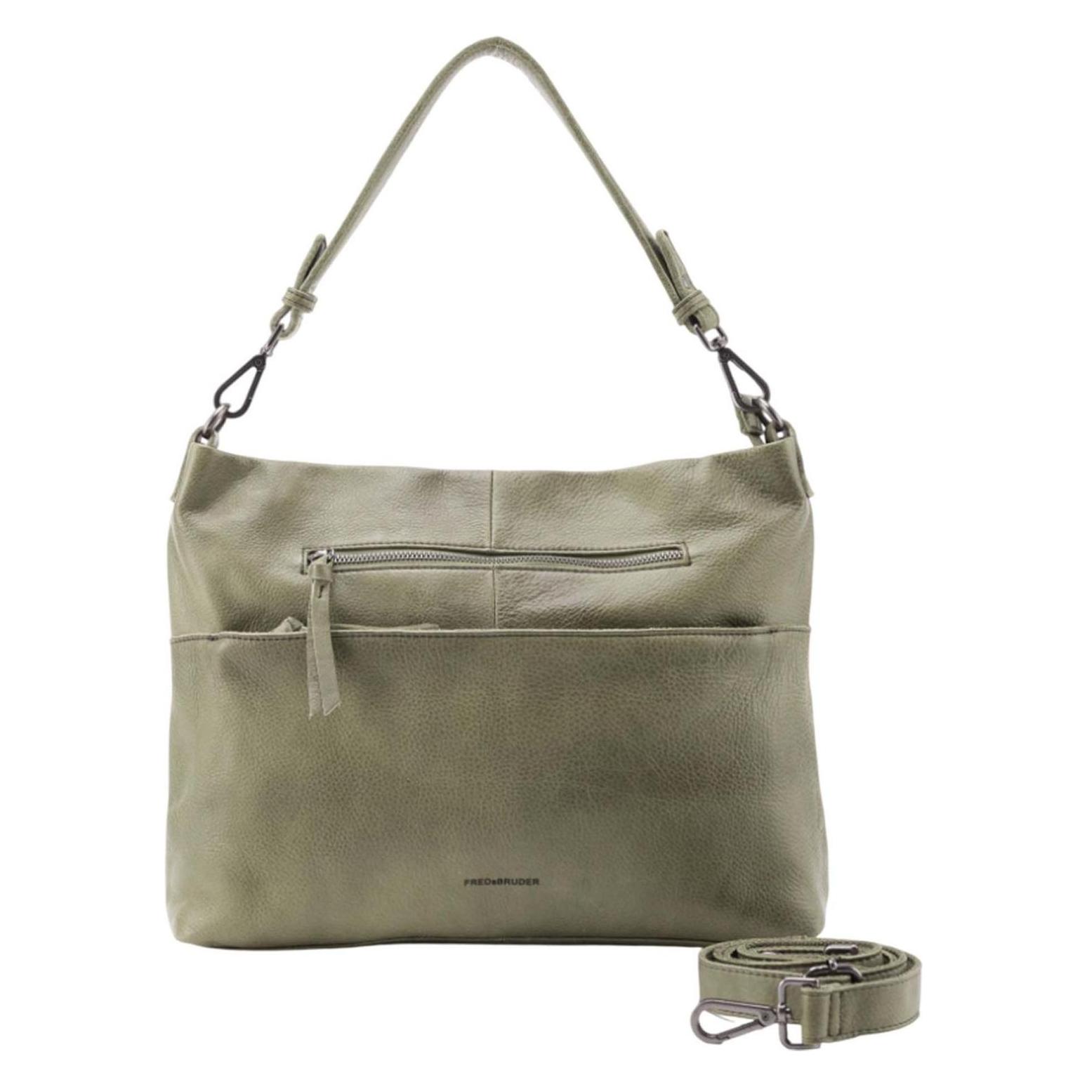 FredsBruder, Damen, Handtasche, My Old Friend Hobo With Front Zipper, Grün