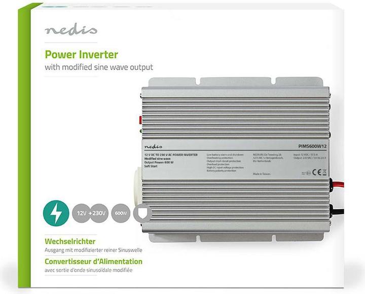 Produktbild Nedis Power Inverter änderte Sinus-Wellen Eingangsspannung: 12 V DC Geräteausgangsanschluss: 1 230