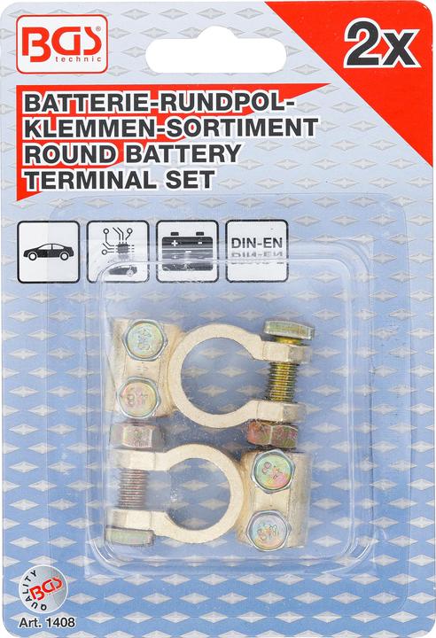 Productafbeelding BGS Assortiment ronde poolklemmen voor batterijen