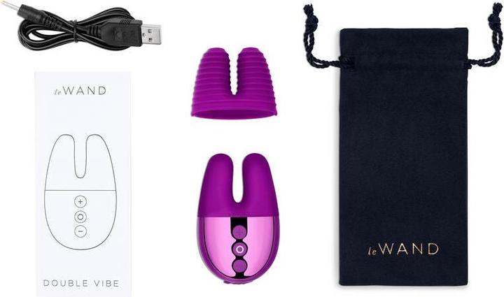 Actual product image Le Wand Lay-on vibrator "Double Vibe" Cherry
