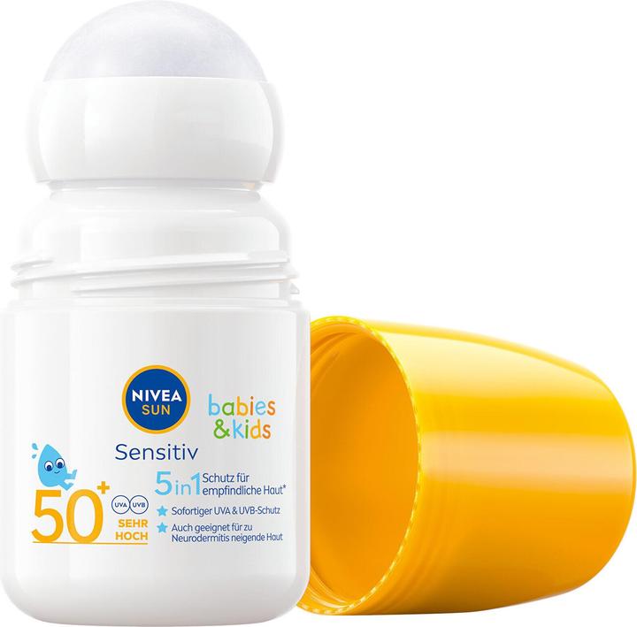 Actual product image NIVEA Babies & Kids Sensitive Protect Roll-on (Sun stick, SPF 50, 50 ml, 90 g)