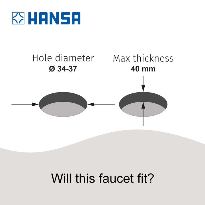 Immagine prodotto Hansa Miscelatore Hansamix per lavabo, con scarico a scomparsa, con freno acqua, sporgenza: 141 mm