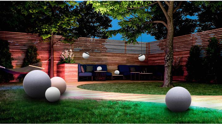 Actual product image Müller Licht Müller-Licht Solar Deco Light tint Calluna Solar 35 cm, white+color 404073 LED 0.5W RGBW White (20 lm, IP44)