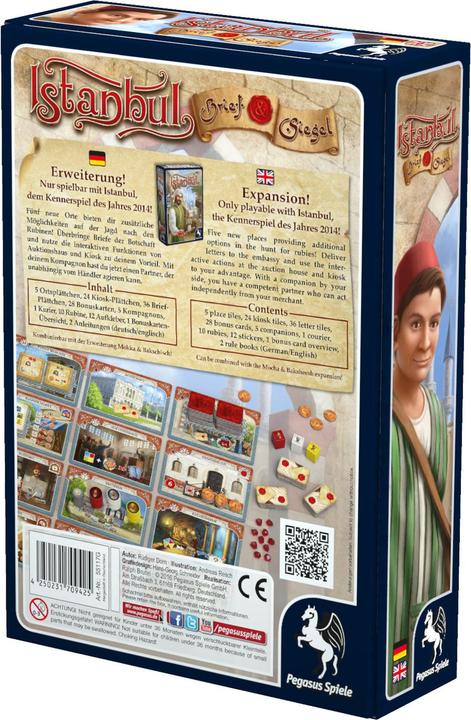 Actual product image Pegasus Istanbul Letter and Seal, d expansion, from 10 years, the basic game is required (German, English)