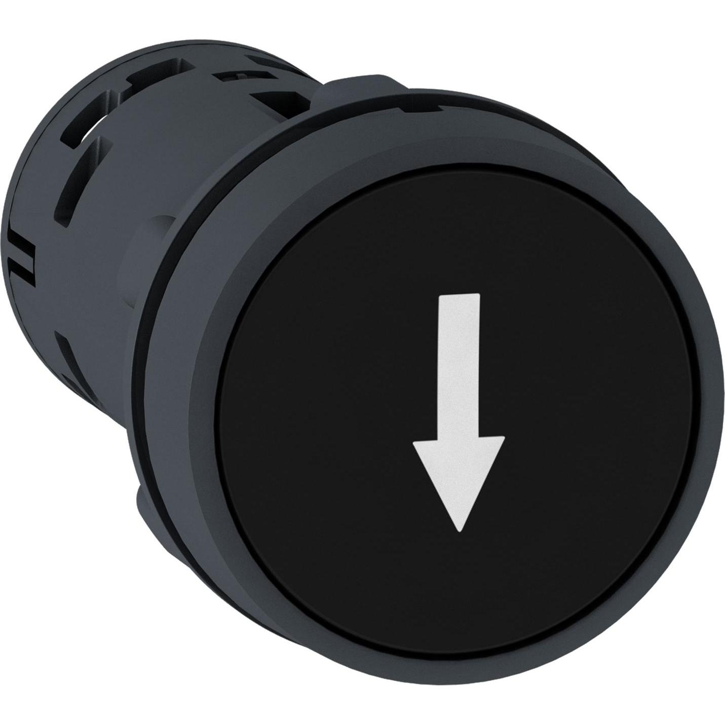 Schneider Electric Sofort-Return-Taste schwarz Pfeil nach unten weiss 1Z (XB7NA21343), Taster + Schalter, Schwarz