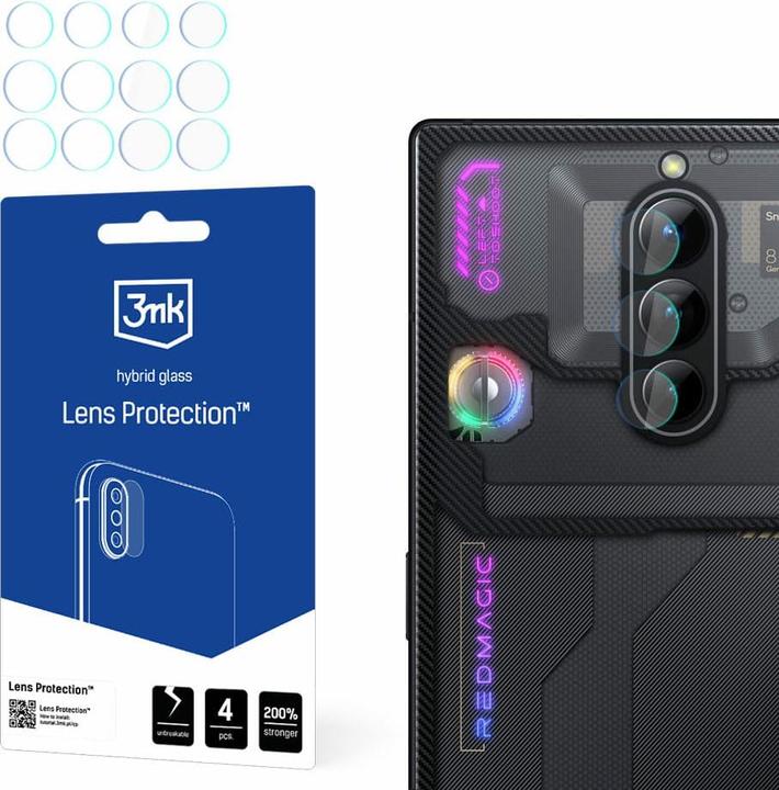 Produktbild 3MK Lens Protect Nubia Red Magic 8 Pro/ 8 Pro+/ 8s Pro Ochrona na obiektyw aparatu 4szt (1 Stk., Oppo Reno 8 Pro+, ZTE Nubia Red Magic 8S Pro)