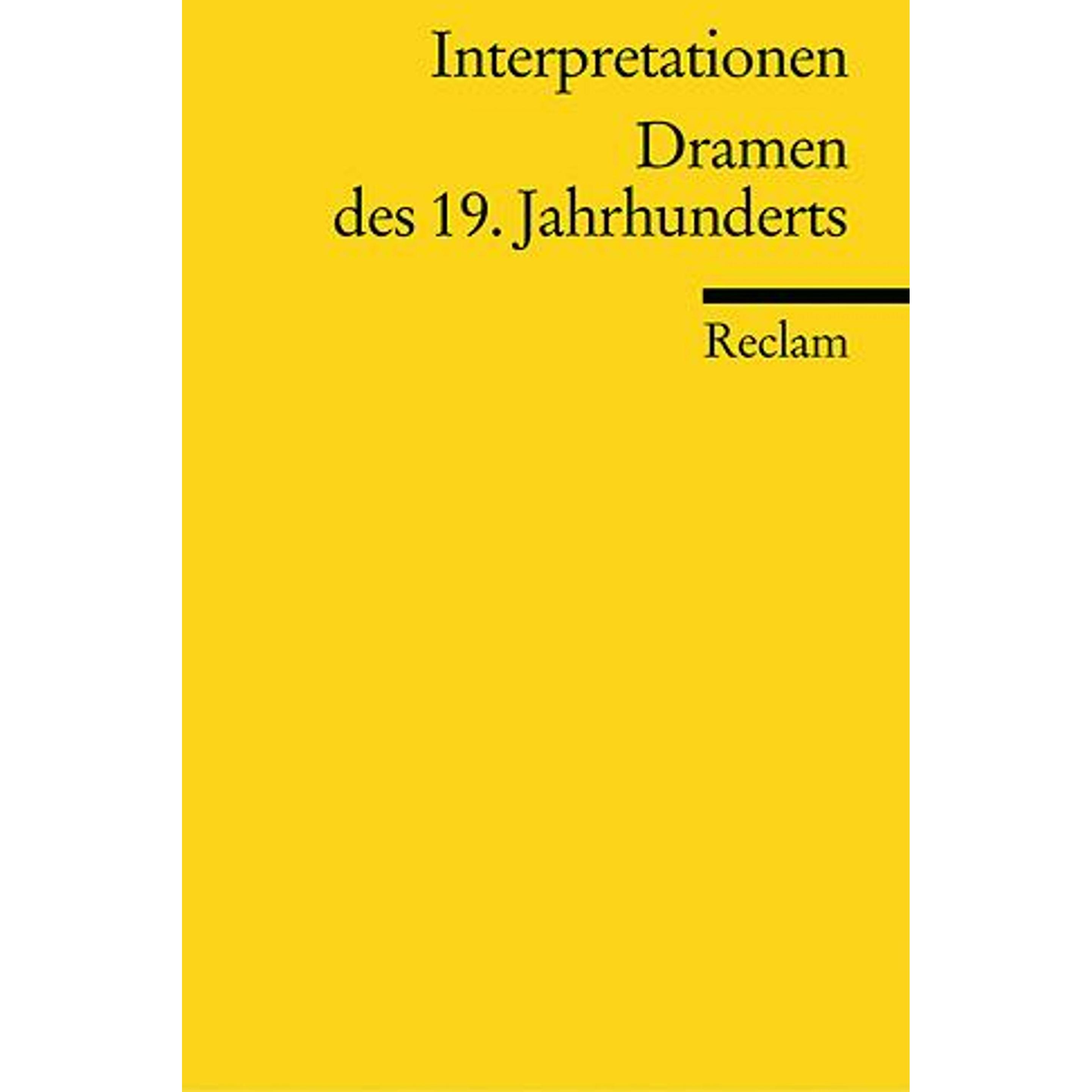 Interpretationen: Dramen des 19. Jahrhunderts, Fachbücher