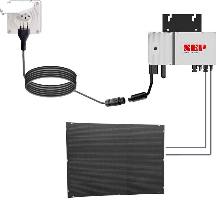 Produktbild Autarking Balkonsolar Set flex 405Wp - 600W (405 W)