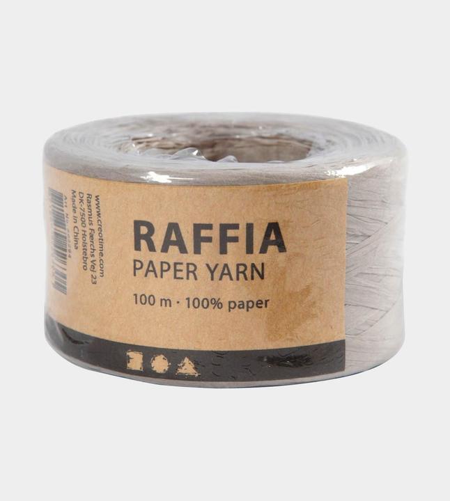 Produktbild Creativ Company Papierband Raffiabast 8 mm x 100 m, Hellgrau (Geschenkband, 1 x)