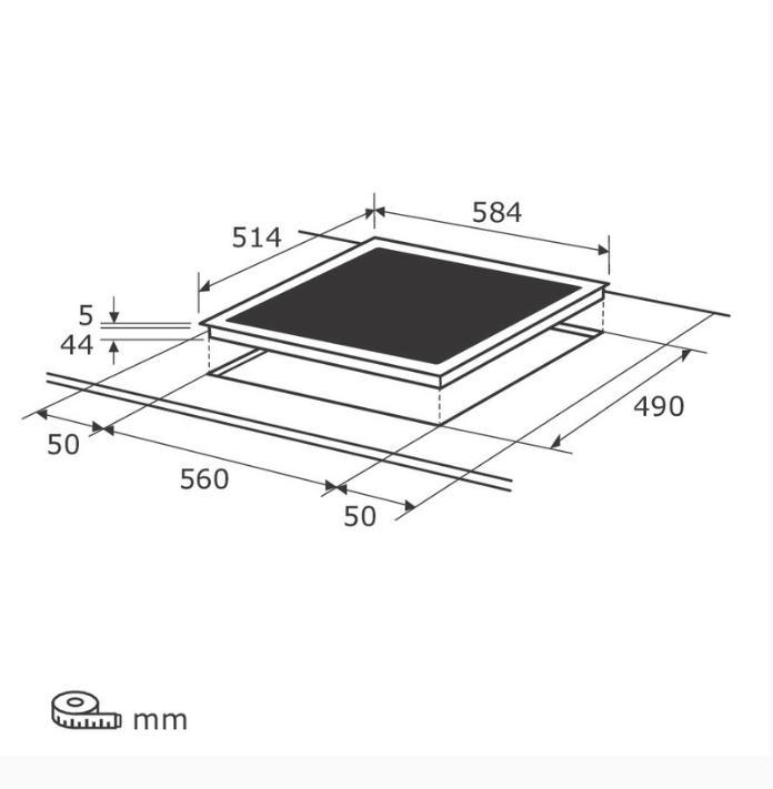 Actual product image Exquisit EKC601-Rsw-020 (58.40 cm, Glass ceramic hob)