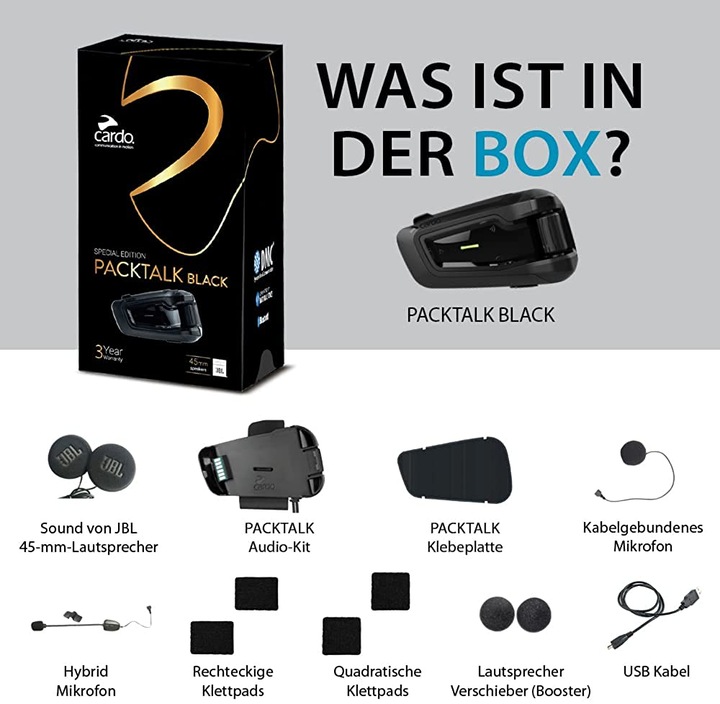 Produktbild Cardo Packtalk Bold JBL Black Edition (1er Set)