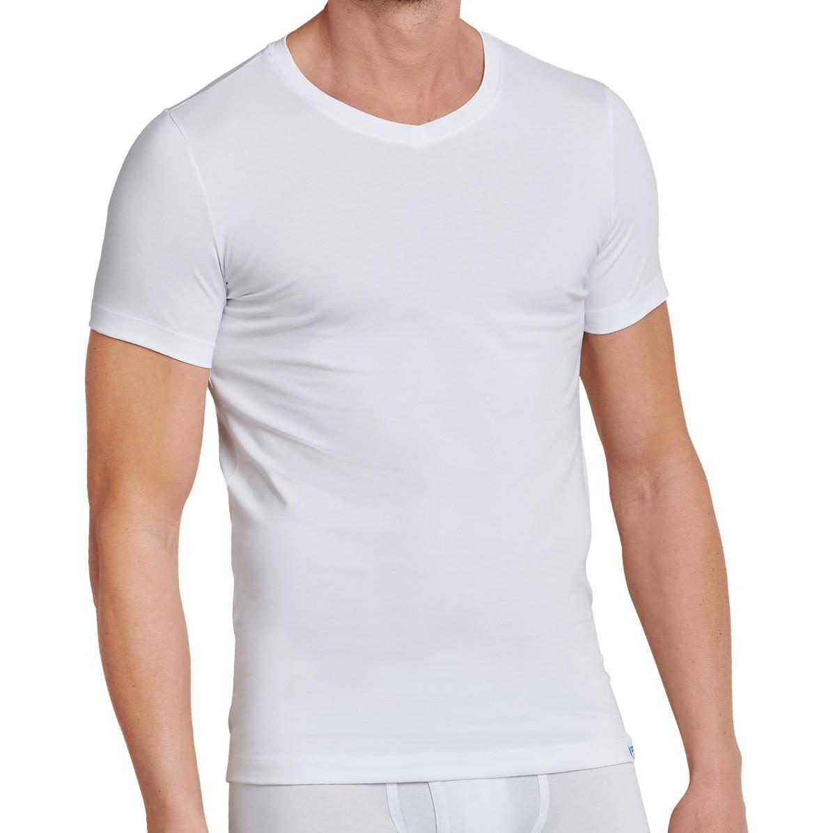 Thumbnail - Schiesser, Herren, Shirt, Long Life Cotton Tshirt, Weiss, (M)