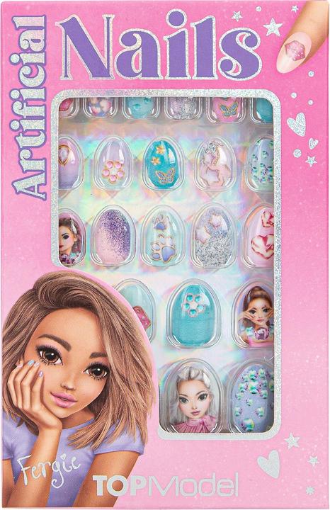 Top Model TOPModel - Artificial Nails Glitter BEAUTY and ME - Turquoise and Pink