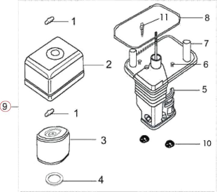 Actual product image Wiltec Spare Part LIFAN Air filter for 6,5 hp petrol / gasoline engine (Garden machinery spare parts)