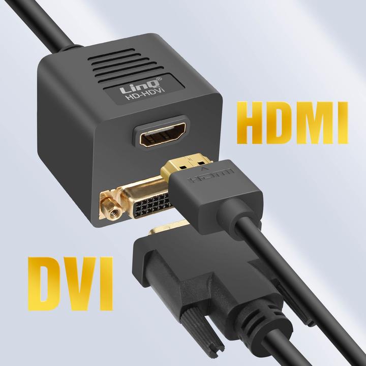 Produktbild LinQ Videoadapter HDMI-Stecker auf DVID-Buchse und HDMI-Buchse (DVI, HDMI)