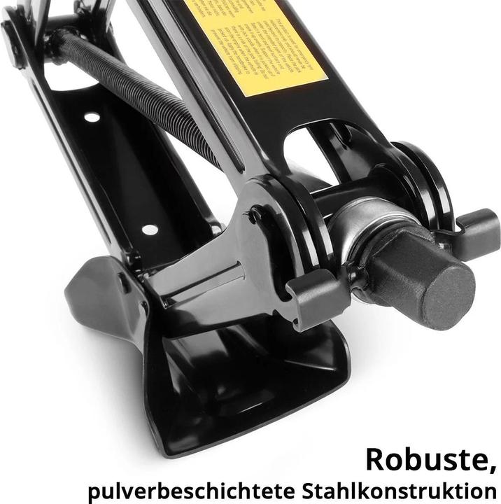 Image du produit Stahlwerk Scherenwagenheber mit Ratsche, 2.000 kg Hubkraft, Set mit Radmutterschlüssel und Tasche
