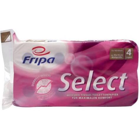 Fripa, Toilettenpapier, WC-Papier Select 4-lagig (8 x)