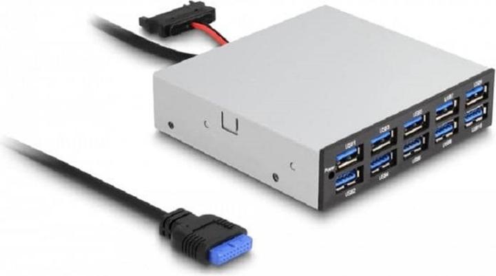 Image du produit Delock 8,89cm 3,5pouces USB 5 Gbps Panneau avant 10 x USB type A (USB-A, 10 ports)