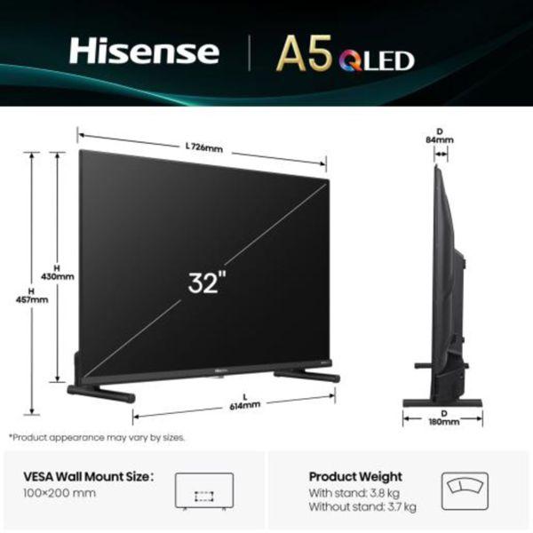 Actual product image Hisense TV 32A5Q (32", LCD, QLED, Full HD, DE)