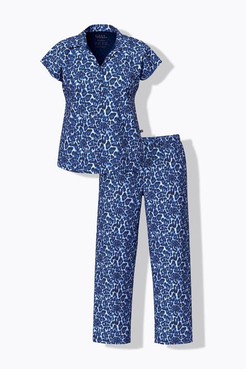 Produktbild Ulla Popken Pyjama, Leomuster, Hemdkragen, Halbarm (54)