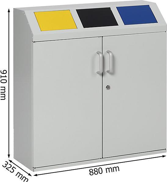 Actual product image eurokraft pro Recyclable waste collection cupboard (50 l)