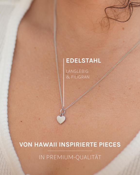 Immagine prodotto Purelei Catena con charm a forma di cuore in argento (Acciaio inossidabile placcato oro 18 carati)